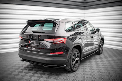 Spoiler CAP für Skoda Kodiaq Mk1 Facelift schwarz matt