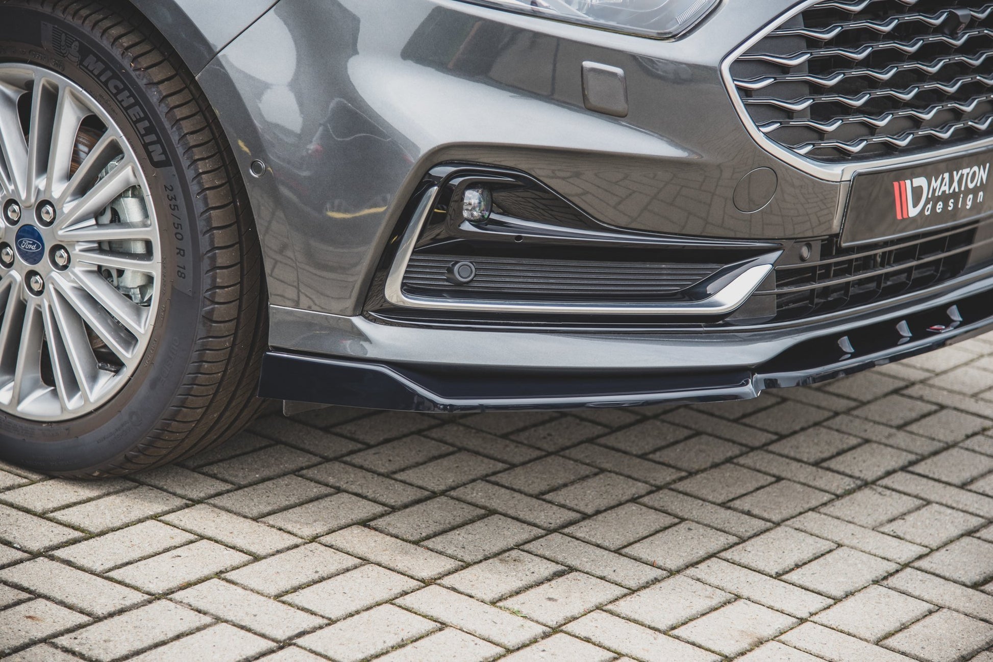 Front Ansatz für Ford S-Max Mk2 Facelift schwarz matt