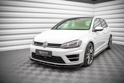 Front Ansatz V.4 für VW Golf R / R-Line Mk7 schwarz Hochglanz