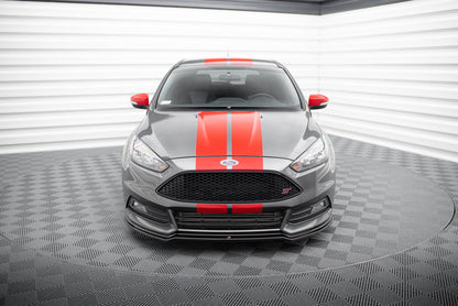 Front Ansatz V.3 für Ford Focus ST Mk3 FL schwarz Hochglanz