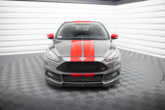 Front Ansatz V.3 für Ford Focus ST Mk3 FL schwarz Hochglanz