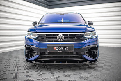 Front Ansatz V.3 für VW Tiguan R / R-Line Mk2 Facelift schwarz Hochglanz
