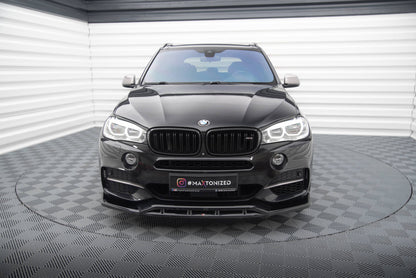 Front Ansatz V.3 für BMW X5 M-Paket F15 schwarz Hochglanz