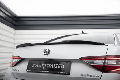 Spoiler CAP V.2 für Skoda Superb Liftback Mk3 / Mk3 Facelift schwarz Hochglanz