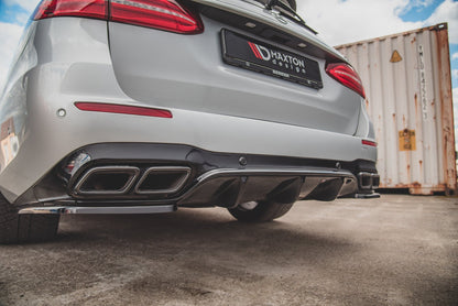 Diffusor Heck Ansatz für Mercedes-Benz E63 AMG Kombi/Limousine S213/W213 schwarz Hochglanz