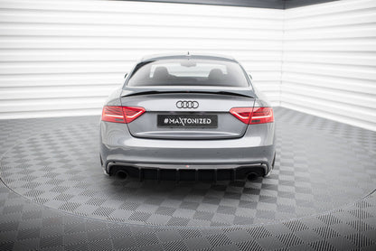 Diffusor Heck Ansatz für Audi A5 S-Line Coupe / Sportback 8T Facelift (Einzelauspuff li. re.)