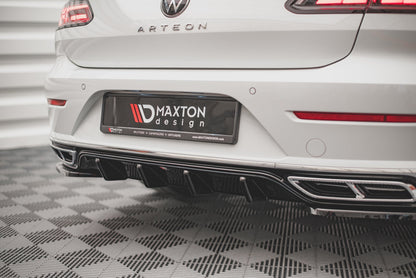 Diffusor Heck Ansatz für VW Arteon R-Line Facelift schwarz Hochglanz