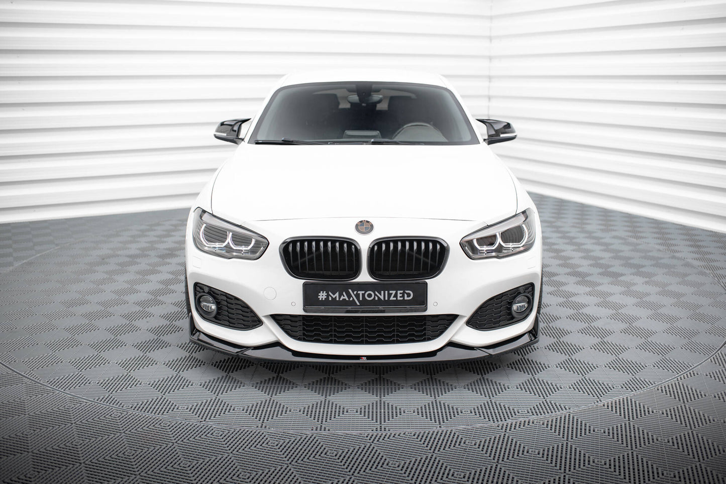 Front Ansatz V.4 für CSL Look BMW 1er M-Paket / M140i F20 Facelift schwarz Hochglanz