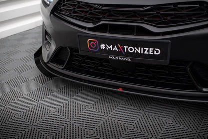 Street Pro Front Ansatz für +Flaps für + Flaps Kia Proceed GT Mk3 Facelift / Ceed GT / GT - Line Mk1 Facelift  schwarz Hochglanz