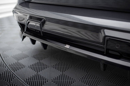 Mittlerer Cup Diffusor DTM Look Heck Ansatz für BMW X5 M F95 Facelift schwarz Hochglanz