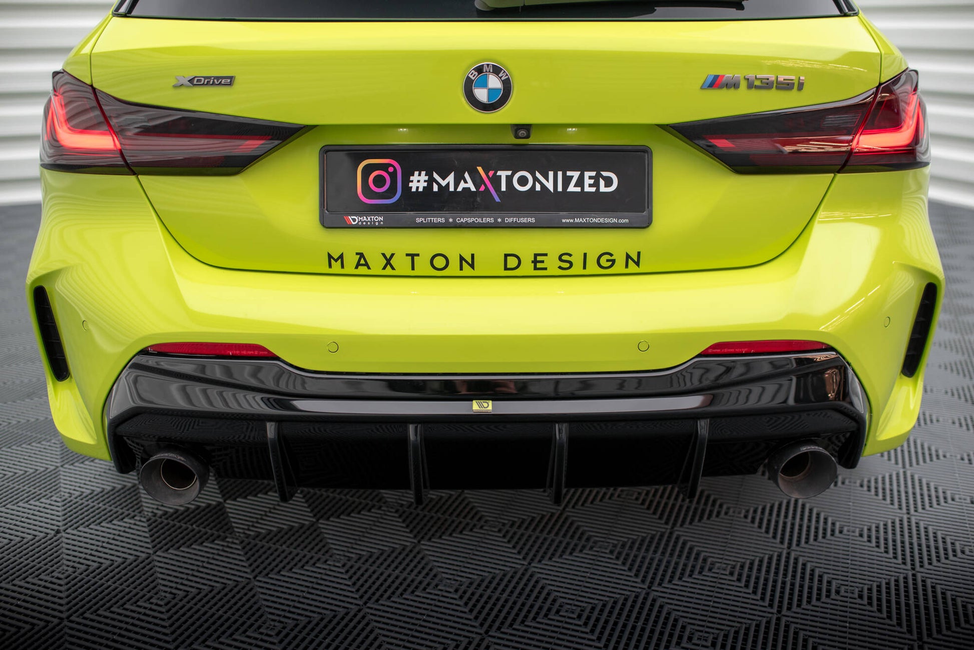Diffusor Heck Ansatz V.3 für BMW 1er F40 M-Paket/ M135i / 128ti (Einzelauspuff li. re.)