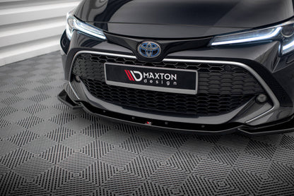 Front Ansatz V.2 für Toyota Corolla XII Touring Sports/ Hatchback schwarz Hochglanz