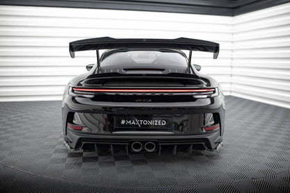 Niedriger Spoiler CAP für Porsche 911 992 GT3 schwarz Hochglanz