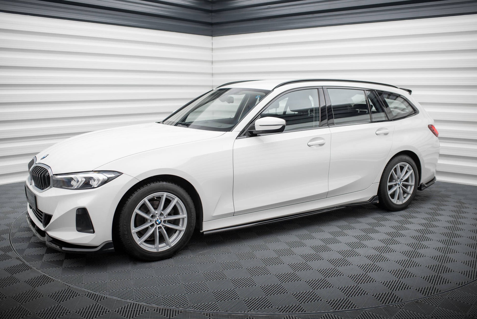 Seitenschweller Ansatz für BMW 3er Limousine / Touring G20 / G21 Facelift schwarz Hochglanz