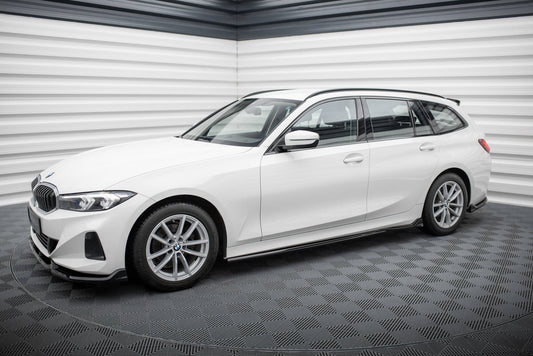 Seitenschweller Ansatz für BMW 3er Limousine / Touring G20 / G21 Facelift schwarz Hochglanz