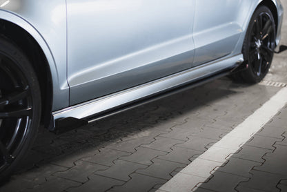 Seitenschweller Flaps für Audi S3 / A3 S-Line Limousine 8V schwarz Hochglanz