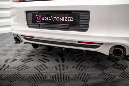 Diffusor Heck Ansatz für Ford Mustang Mk5 Facelift schwarz Hochglanz