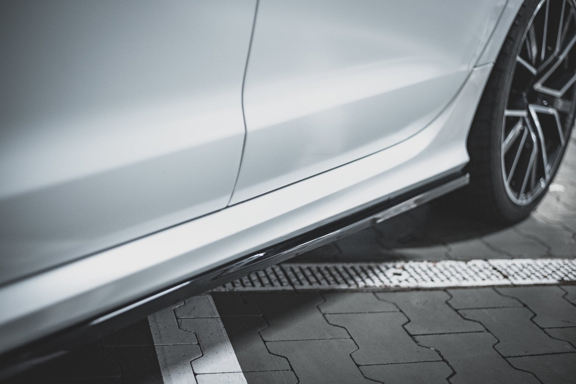 Seitenschweller Ansatz für V.2 für Audi RS6 C7 Carbon Look