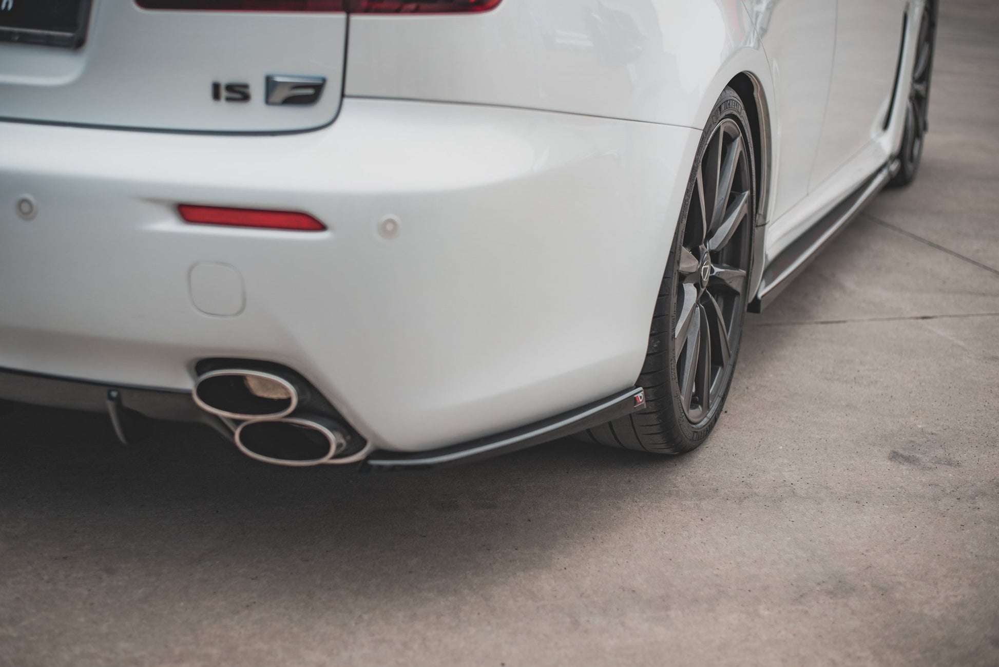 Heck Ansatz Flaps Diffusor für Lexus IS F Mk2 schwarz matt