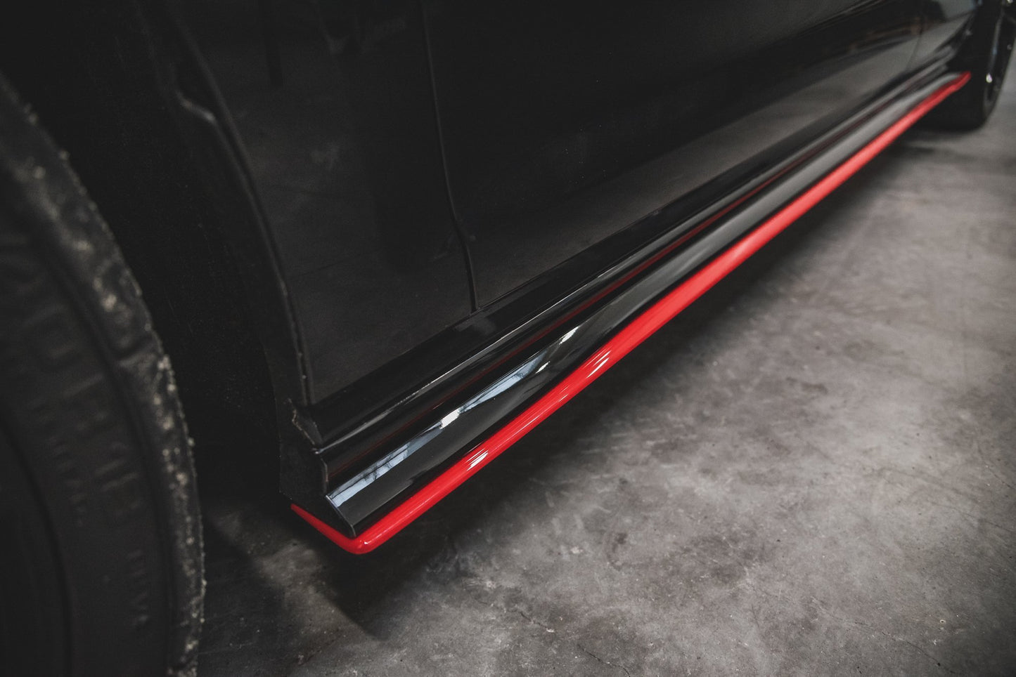 Seitenschweller Ansatz für VW Golf 7 GTI TCR  schwarz matt