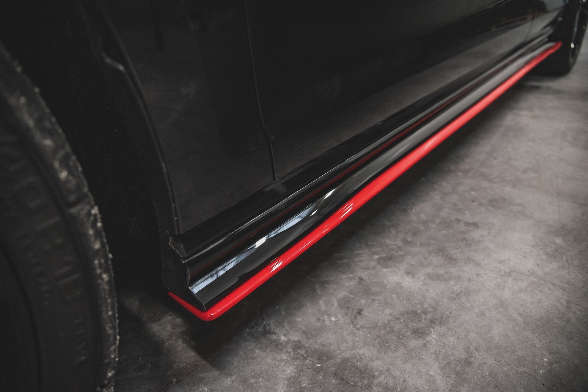 Seitenschweller Ansatz für VW Golf 7 GTI TCR  schwarz matt