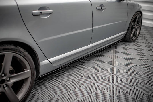 Seitenschweller Ansatz für Volvo V70 Mk3 Carbon Look
