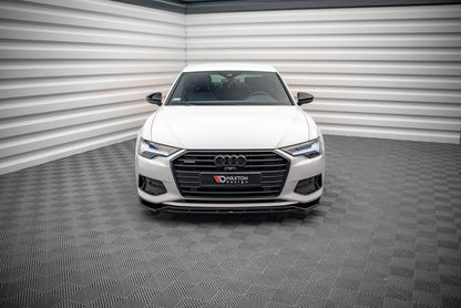 Front Ansatz V.3 für Audi A6 C8 schwarz Hochglanz