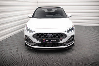 Front Ansatz V.6 für Ford Focus ST / ST-Line Mk4 Facelift schwarz Hochglanz