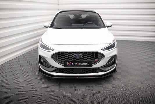 Front Ansatz V.6 für Ford Focus ST / ST-Line Mk4 Facelift schwarz Hochglanz