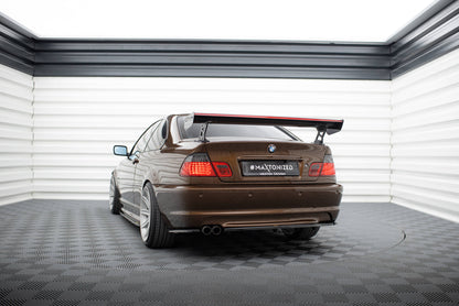 Carbon Spoiler With External Brackets Uprights + LED BMW 3er Coupe E46