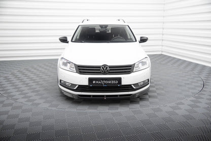 Front Ansatz V.1 für VW Passat B7 schwarz Hochglanz