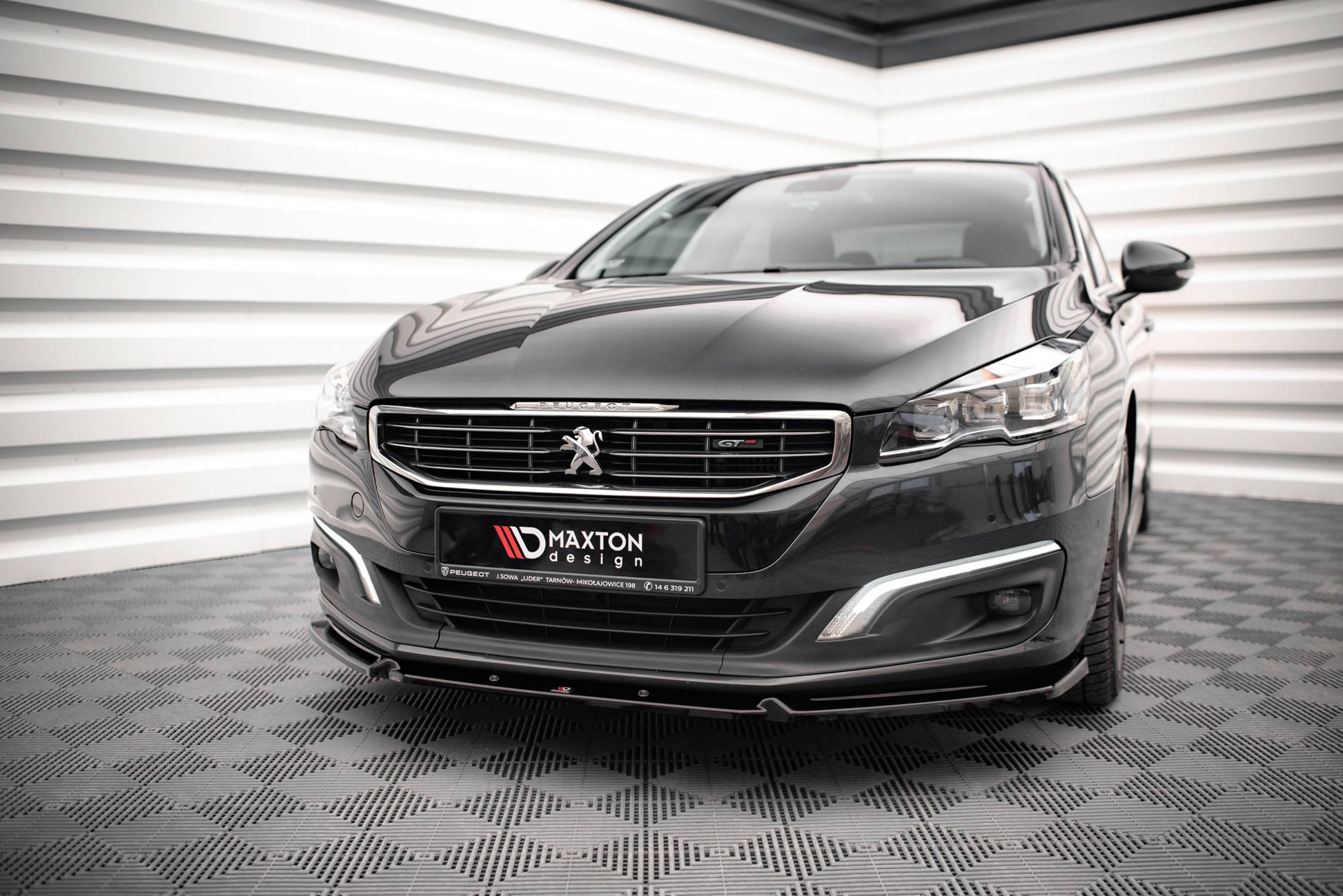Front Ansatz V.1 für Peugeot 508 GT Mk1 Facelift schwarz matt