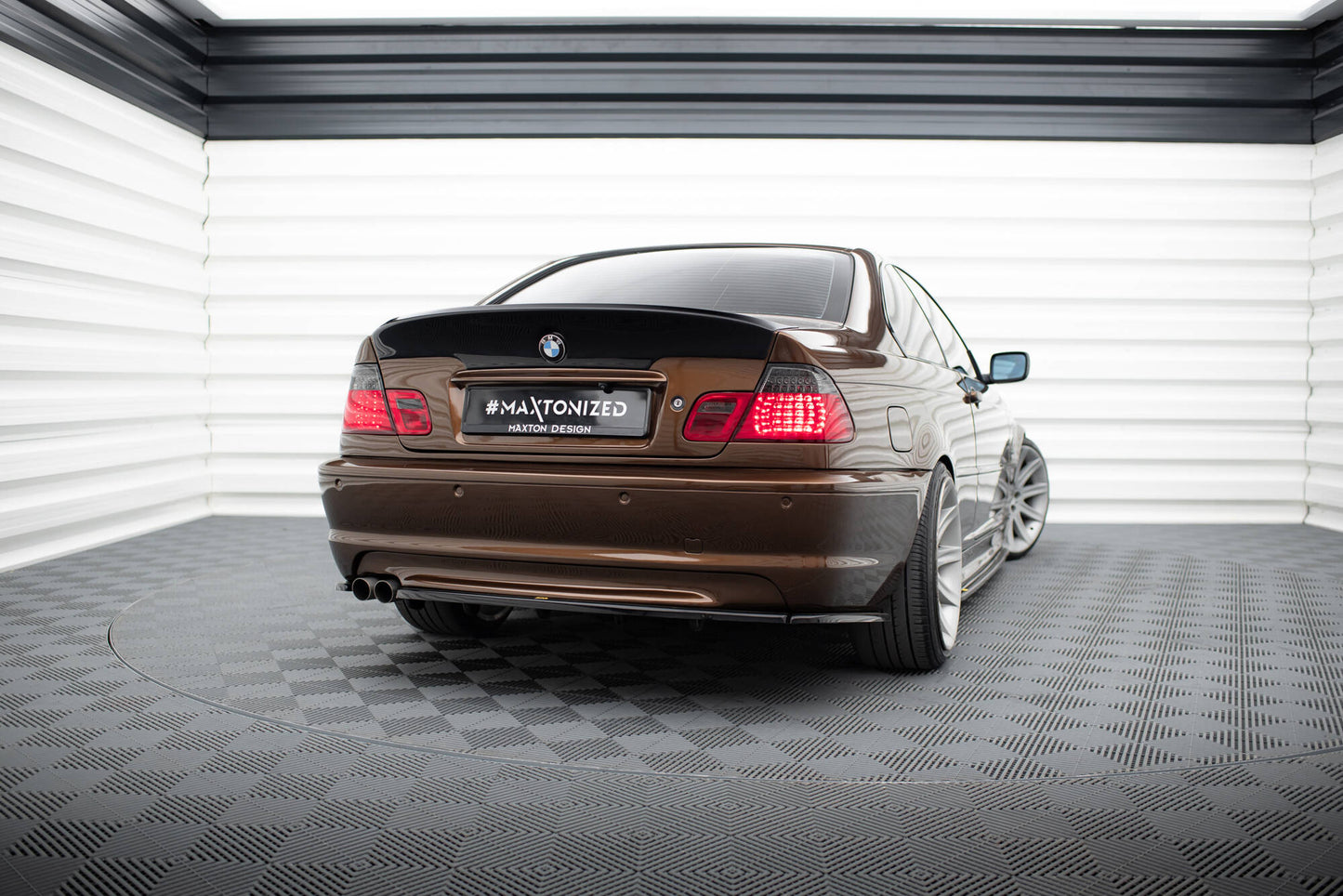 Heckansatz BMW 3er E46 M Paket COUPE DTM LOOK schwarz Hochglanz