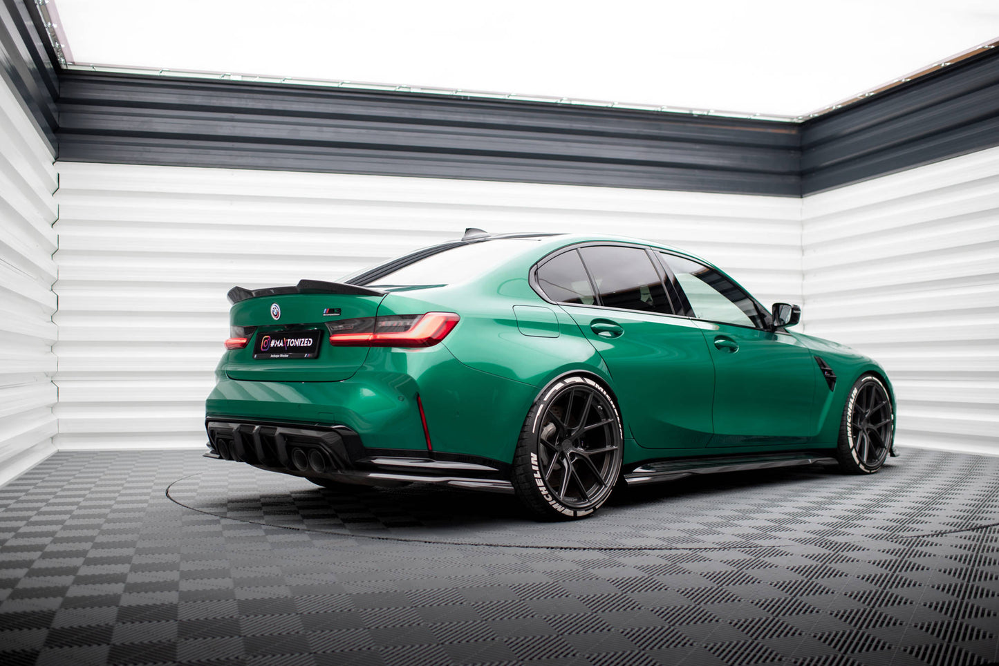Prepreg Carbon Fiber Heck Ansatz Flaps Diffusor für BMW M3 Limousine / Touring G80 / G81