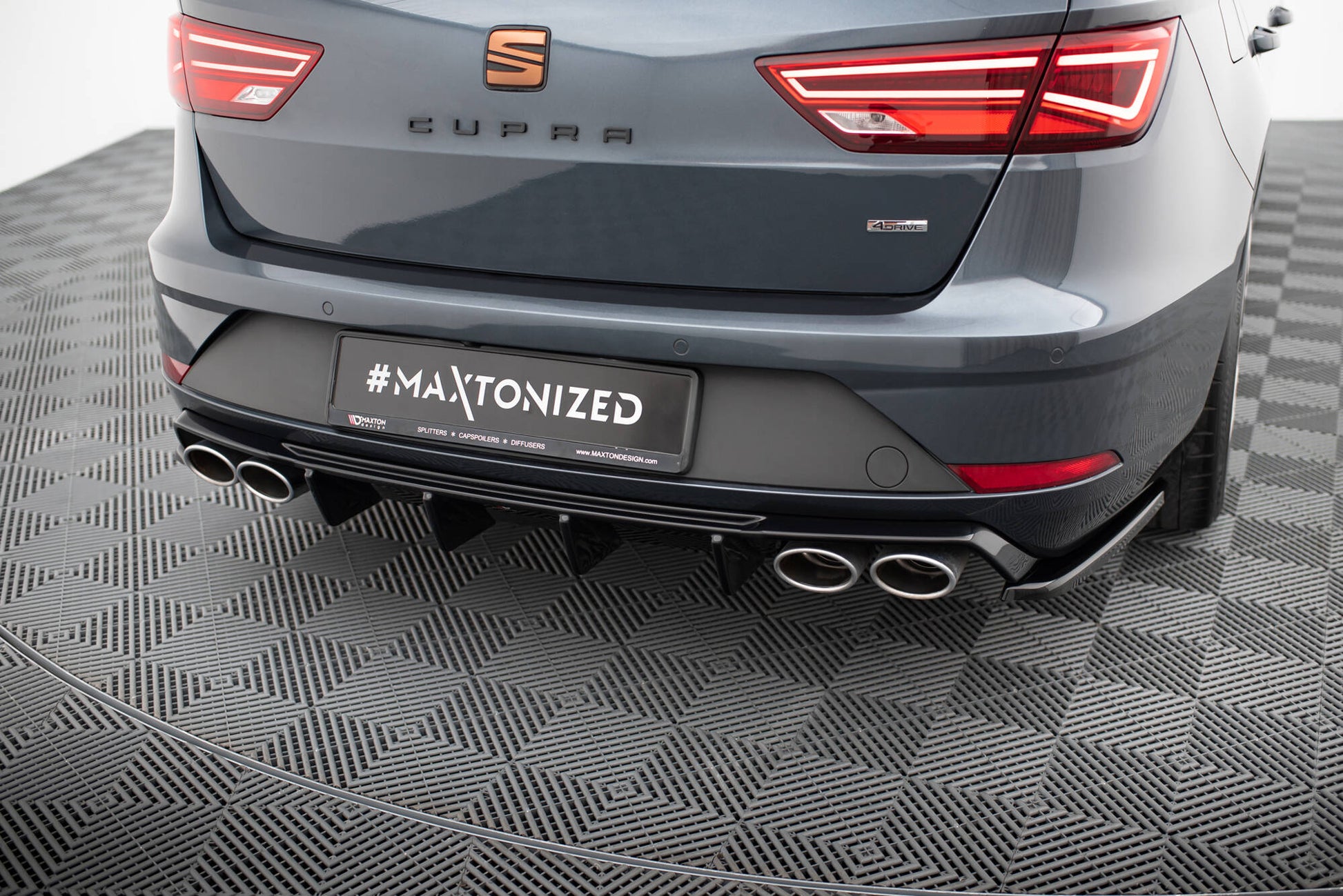 Diffusor Heck Ansatz V.3 für Seat Leon Cupra ST Mk3 FL
