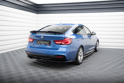 Heck Ansatz Flaps Diffusor V.1 für BMW 3er GT M-Paket F34 schwarz Hochglanz