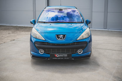 Front Ansatz für Peugeot 207 Sport schwarz Hochglanz
