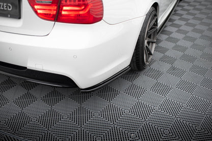 Heck Ansatz Flaps Diffusor für BMW 3er E90 M Paket schwarz Hochglanz