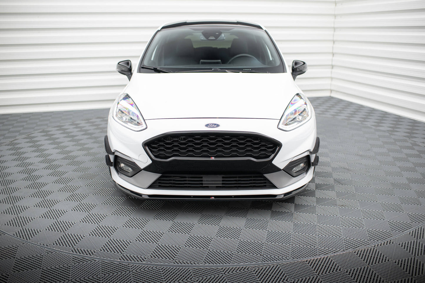 Front Ansatz V.3 für Ford Fiesta Mk8 ST / ST-Line schwarz Hochglanz