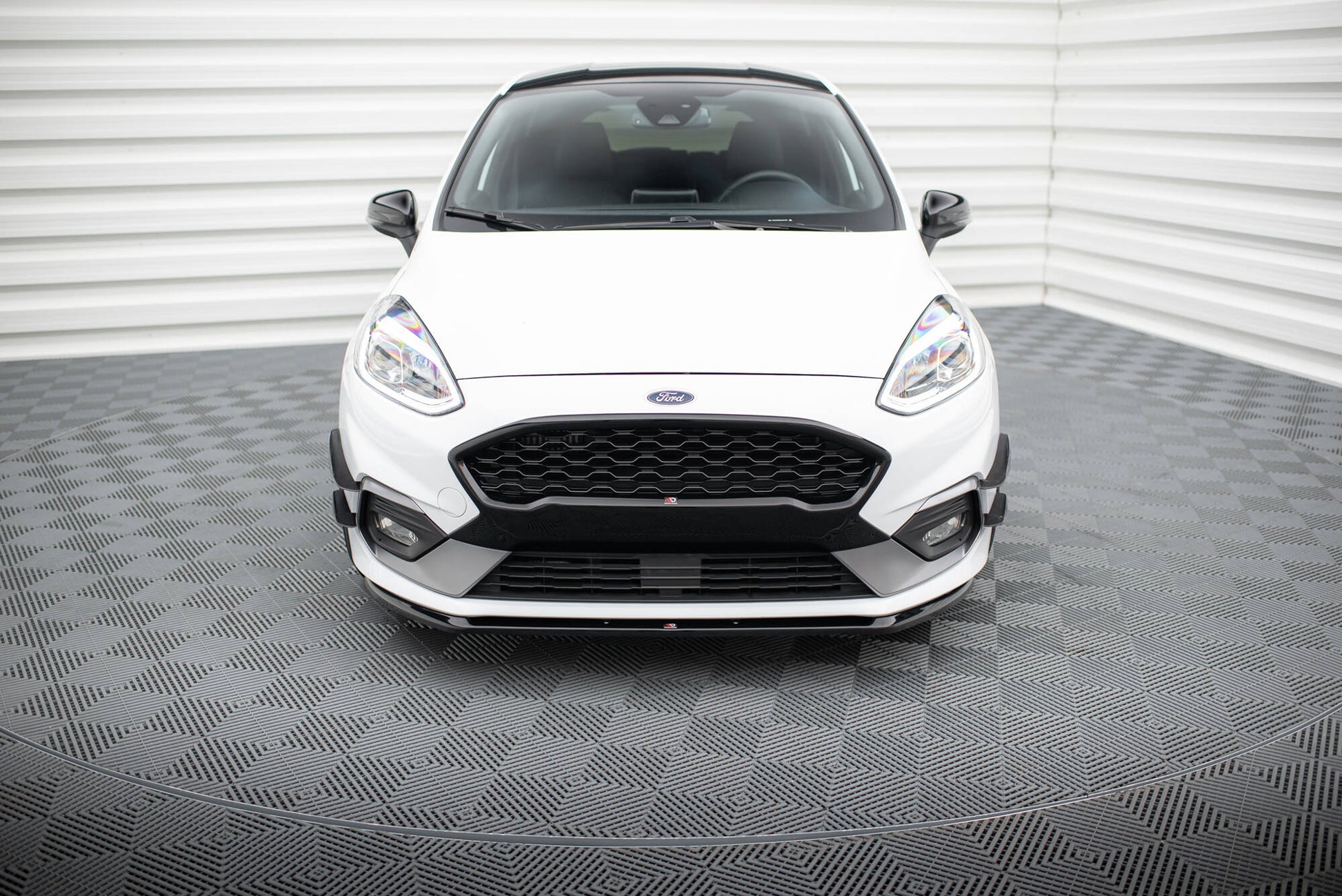 Front Ansatz V.3 für Ford Fiesta Mk8 ST / ST-Line schwarz Hochglanz