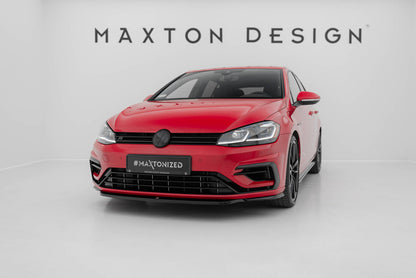 Front Ansatz V.5 für VW Golf R / R-Line Mk7 Facelift schwarz Hochglanz