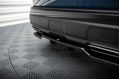 Mittlerer Cup Diffusor DTM Look Heck Ansatz für Peugeot 3008 GT-Line Mk2 Facelift schwarz Hochglanz