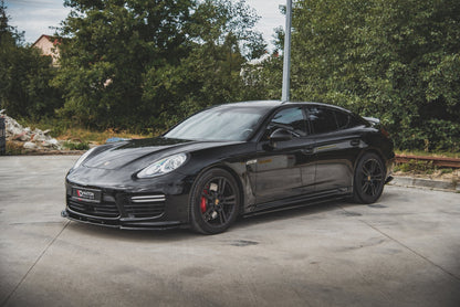Seitenschweller Ansatz V.2 für Porsche Panamera Turbo 970 Facelift schwarz Hochglanz