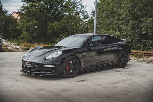 Seitenschweller Ansatz V.2 für Porsche Panamera Turbo 970 Facelift schwarz Hochglanz