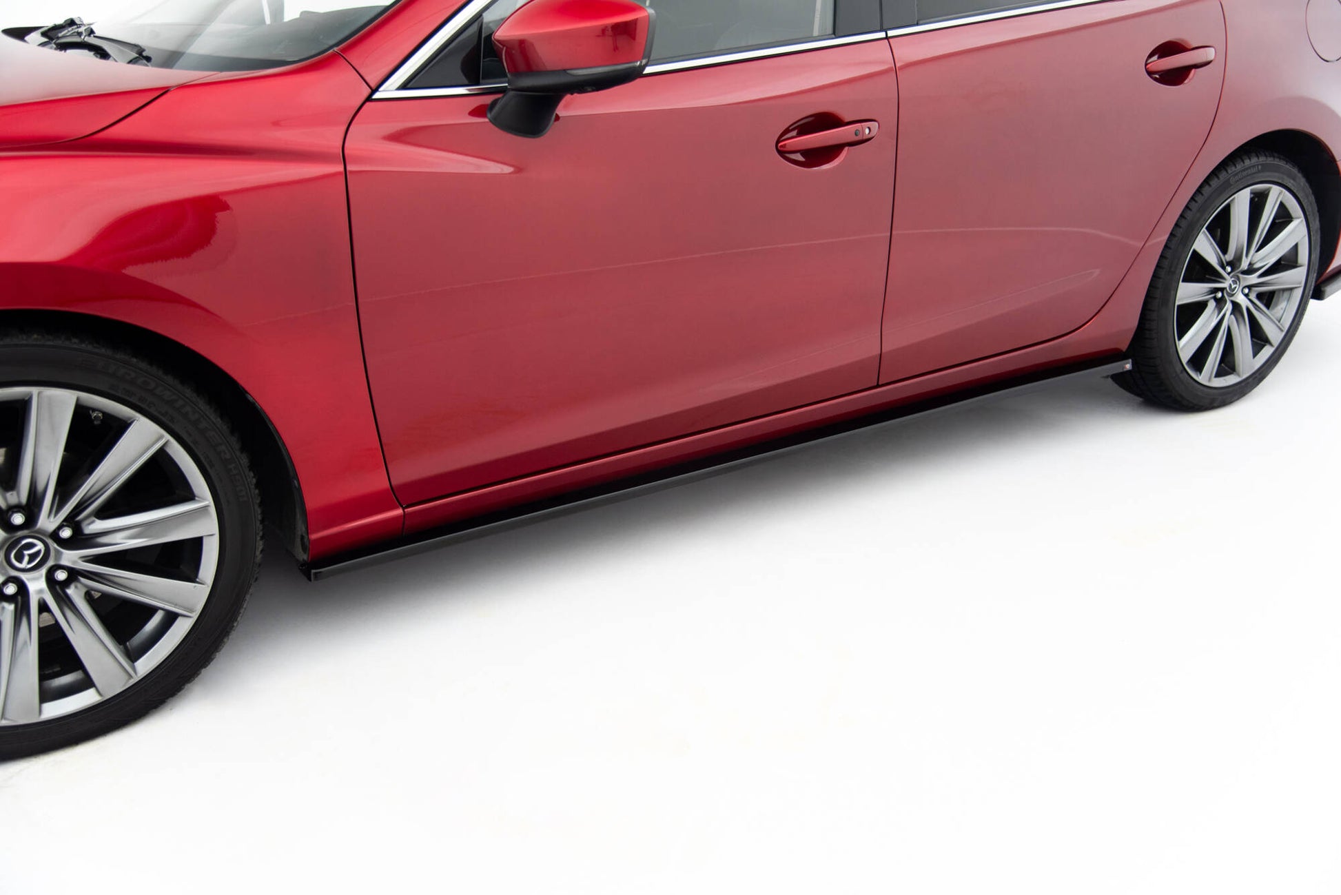 Seitenschweller Ansatz für Mazda 6 Limousine Mk3 Facelift schwarz Hochglanz