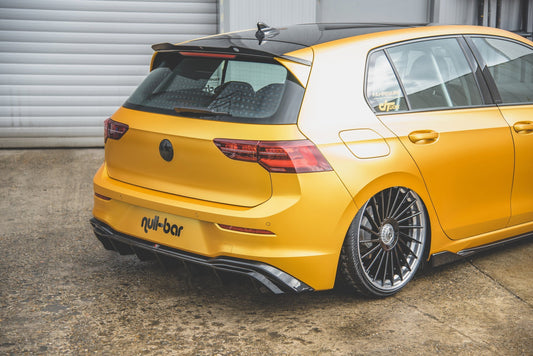 Diffusor Heck Ansatz für VW Golf Mk8 schwarz Hochglanz