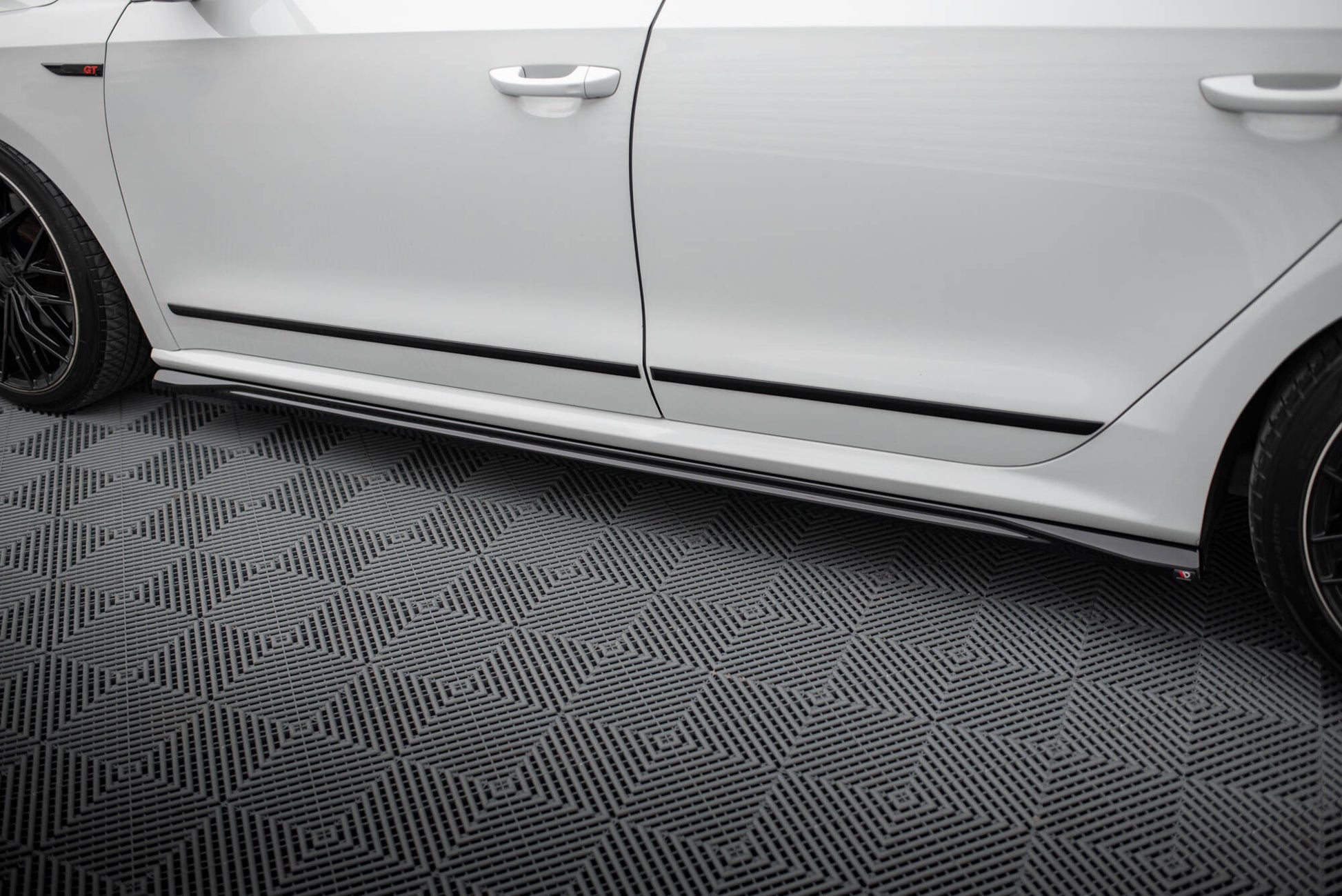 Seitenschweller Ansatz für VW Passat GT B8 Facelift USA schwarz Hochglanz
