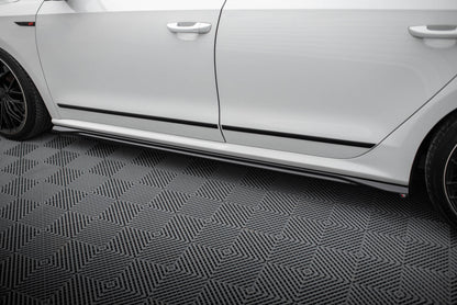 Seitenschweller Ansatz für VW Passat GT B8 Facelift USA schwarz Hochglanz