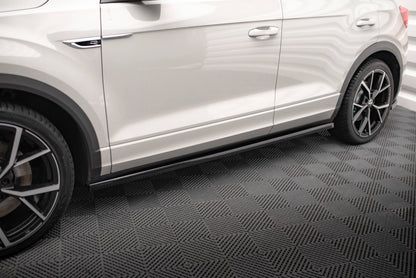 Seitenschweller Ansatz für VW T-Roc R / R-Line Mk1  schwarz Hochglanz