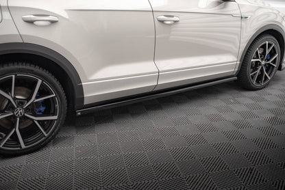 Seitenschweller Ansatz für VW T-Roc R / R-Line Mk1  schwarz Hochglanz